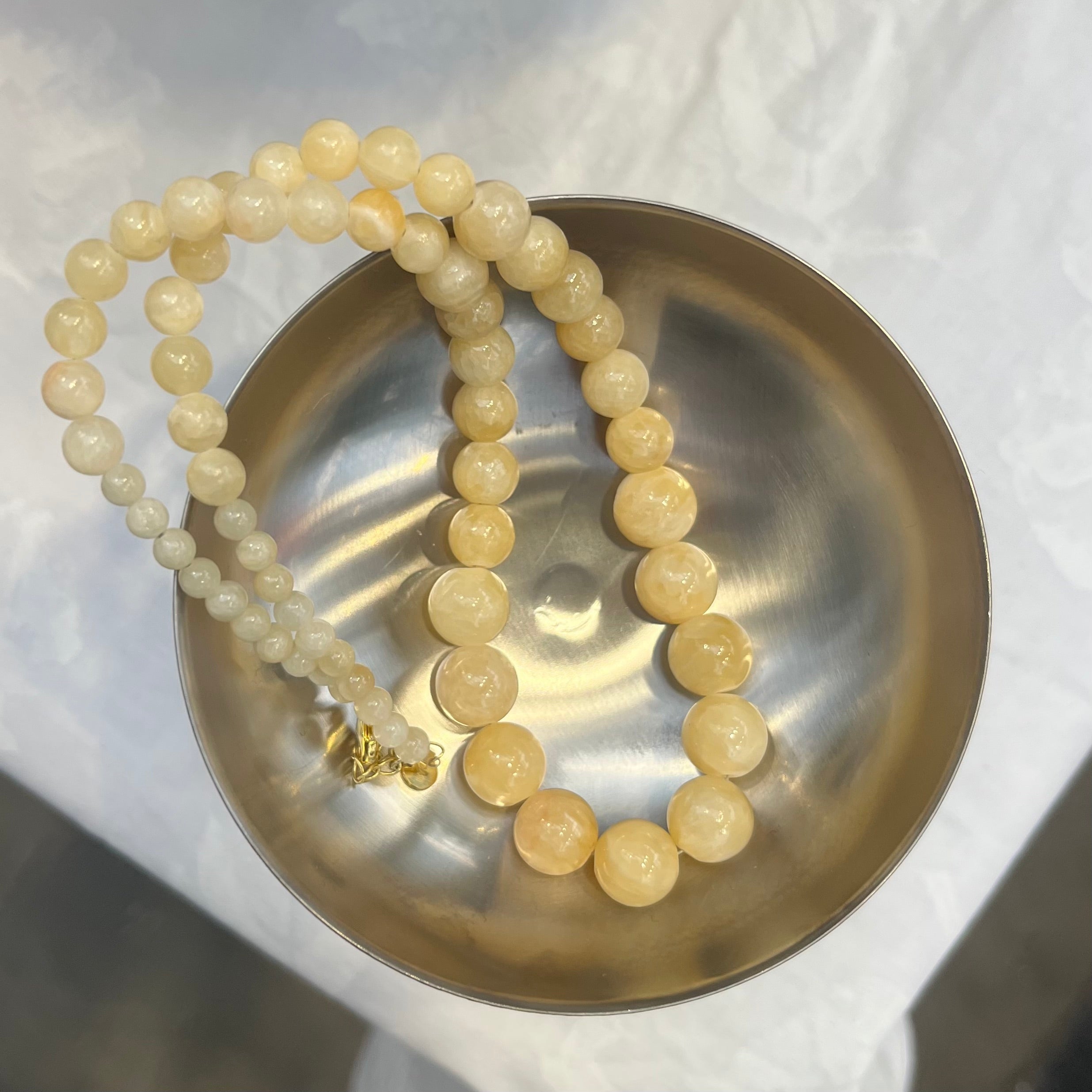 Gul Jade Halskæde